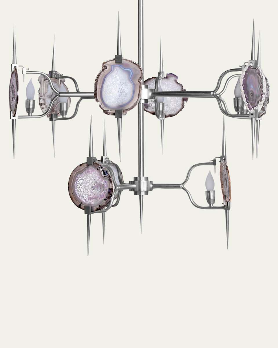 Two-Tier Eclipse Agate Chandelier